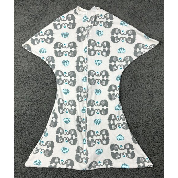 Zippadee Zip Swaddle Transition Blanket Small 3-6 Baby Sleep Bag Elephant Zoo Pa - Picture 1 of 8